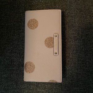 Kate Spade pink Glitter Dots Wallet